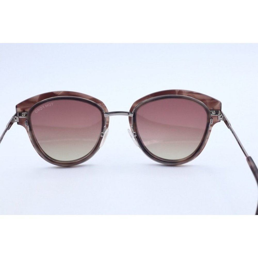 Tom Ford Mia-02 TF 574 55Z Butterfly Havana Sunglasses Pink Gradient Lenses 52mm - Picture 4 of 7